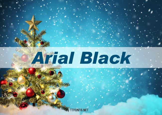 Arial Black example